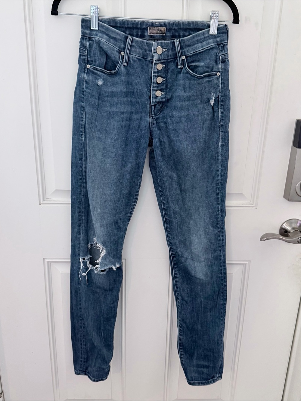 MOTHER The Pixie Skinny Jeans 25 | Echoes Distressed